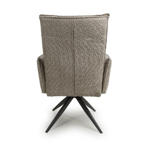 Brunswick Textured Chenille Effect Mink Swivel Chair