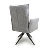 Brunswick Textured Chenille Effect Light Grey Swivel Chair