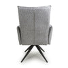 Brunswick Textured Chenille Effect Light Grey Swivel Chair