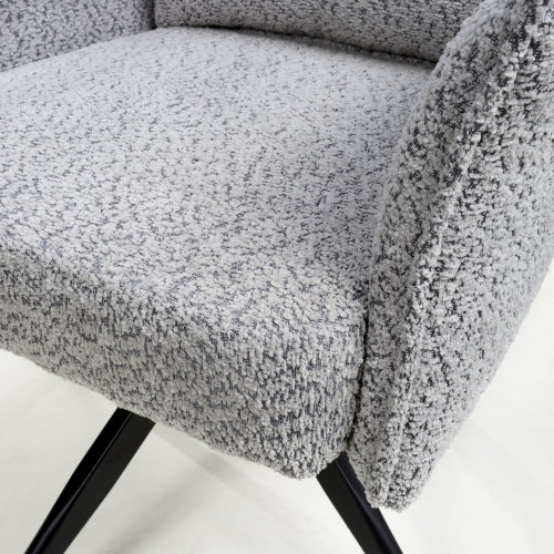 Brunswick Textured Chenille Effect Light Grey Swivel Chair