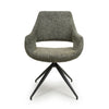 Aztec Tweed Green Swivel Dining Chair