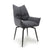Dakar Textured Effect Dark Grey Swivel Chair