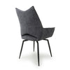 Dakar Textured Effect Dark Grey Swivel Chair