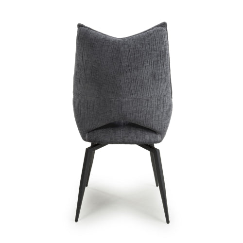 Dakar Textured Effect Dark Grey Swivel Chair