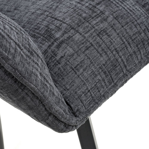 Dakar Textured Effect Dark Grey Swivel Chair