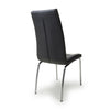 Jenner Leather Effect Black/Chrome Dining Chair