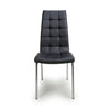 Jenner Leather Effect Black/Chrome Dining Chair