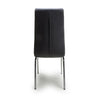 Jenner Leather Effect Black/Chrome Dining Chair