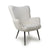 Bordeaux Textured Chenille Effect White Armchair