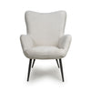 Bordeaux Textured Chenille Effect White Armchair