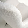 Bordeaux Textured Chenille Effect White Armchair