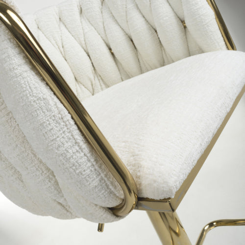 Bellaire Textured Effect Cream Bar Stool