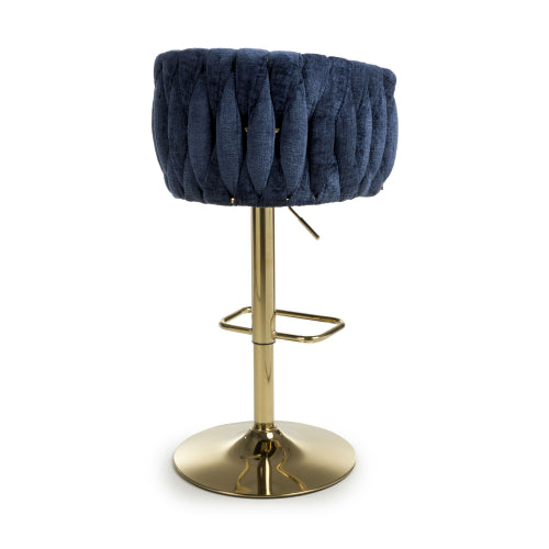 Bellaire Textured Effect Blue Bar Stool