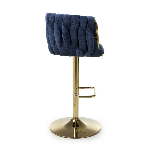 Bellaire Textured Effect Blue Bar Stool