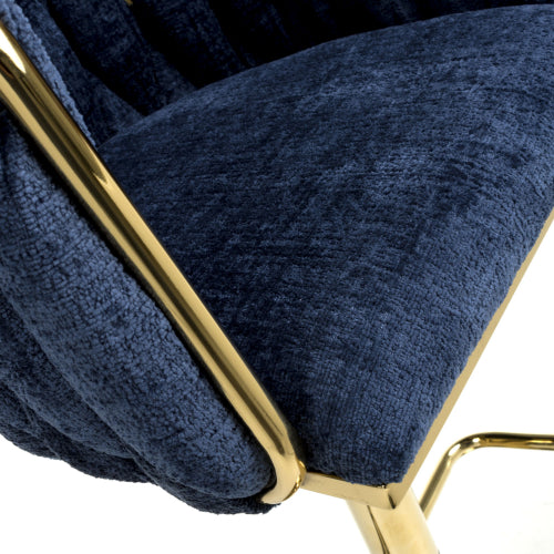 Bellaire Textured Effect Blue Bar Stool