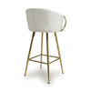Volero Textured Effect Cream Bar Stool