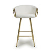 Volero Textured Effect Cream Bar Stool