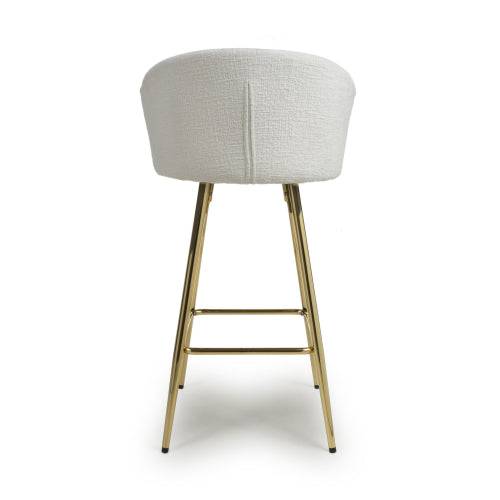 Volero Textured Effect Cream Bar Stool