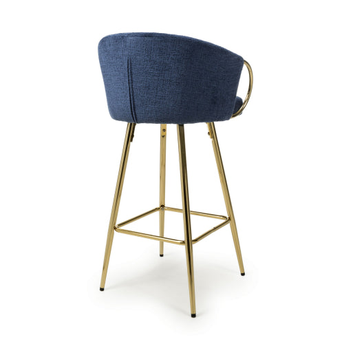 Volero Textured Effect Blue Bar Stool