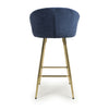 Volero Textured Effect Blue Bar Stool