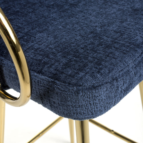 Volero Textured Effect Blue Bar Stool