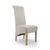 Krista Roll Back Bonded Leather Ivory Dining Chair