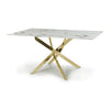 Astoria Medium 1.6m White/Gold Dining Table