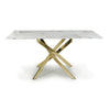Astoria Medium 1.6m White/Gold Dining Table
