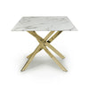 Astoria Medium 1.6m White/Gold Dining Table
