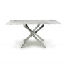 Astoria Medium 1.6m White/Chrome Dining Table