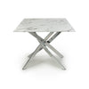 Astoria Medium 1.6m White/Chrome Dining Table