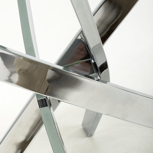 Astoria Medium 1.6m White/Chrome Dining Table