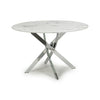 Astoria Round White/Chrome Dining Table