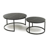 Delta Round Black Nest of Tables