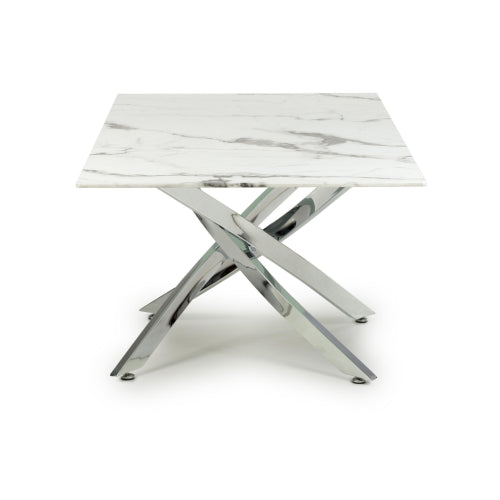 Astoria White/Chrome Coffee Table