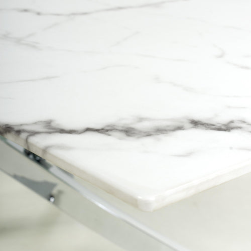 Astoria White/Chrome Coffee Table