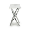Astoria Square White/Gold End Table