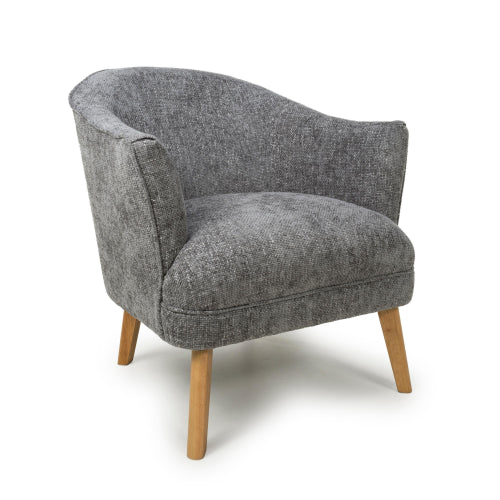 Mallory Flax Effect Grey Armchair