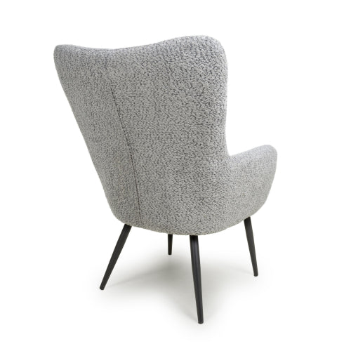 Bordeaux Textured Chenille Effect Grey Armchair