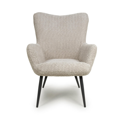 Bordeaux Textured Chenille Effect Mink Armchair