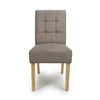 Moseley Waffle Flax Effect Light Brown Dining Chair in Natural Legs