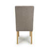 Moseley Waffle Flax Effect Light Brown Dining Chair in Natural Legs