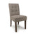 Moseley Waffle Flax Effect Light Brown Dining Chair in Walnut Legs