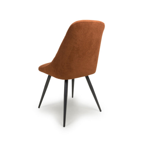 Corinth Linen Effect Burnt Orange Dining Chair