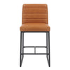 Carlton Real Leather Light Brown Bar Stool