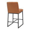Carlton Real Leather Light Brown Bar Stool