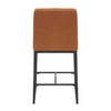 Carlton Real Leather Light Brown Bar Stool