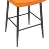 Garrick Real Leather Orange Bar Stool