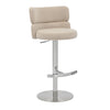 Mason Brushed Velvet Cream/Brushed Steel Bar Stool