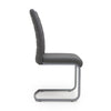 Callisto Leather Effect Grey Dining Chair